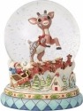 Rudolph Traditions by Jim Shore 4058345 Waterball Rudolph and Santa