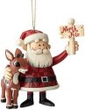 Jim Shore Rudolph Reindeer 6001891 Santa with Rudolph No