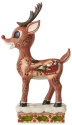 Jim Shore Rudolph Reindeer 6006789 Rudolph with Sleigh Figurine