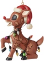 Jim Shore 6006794i Rudolph Wrapped In Lights Ornament