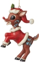 Jim Shore Rudolph Reindeer 6009113 Rudolph in Santa Suit Ornament