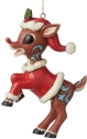 Jim Shore 6009113 Rudolph in Santa Suit Ornament