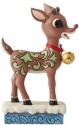 Rudolph Traditions by Jim Shore 6012716 Rudolph and Oversize Jingle Bell Figurine