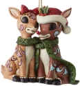 Rudolph Traditions by Jim Shore 6012719 Rudolph and Clarice Hanging Ornament