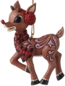 Jim Shore Rudolph Reindeer 6012720 Rudolph with Earmuff Hanging Ornament
