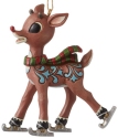 Jim Shore Rudolph Reindeer 6013803N Rudolph Ice Skating Hanging Ornament