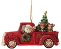Jim Shore Rudolph Reindeer 6013805 Rudolph in Red Truck Hanging Ornament