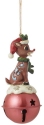 Jim Shore Rudolph Reindeer 6015721 Rudolph Sitting on Bell Ornament