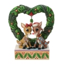 Rudolph Traditions by Jim Shore 6019107N Rudolph and Clarice Wreath Figurine