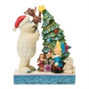 Rudolph Traditions by Jim Shore 6019109N Bumble Holding Rudolph At Treetop Figurine