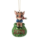 Rudolph Traditions by Jim Shore 6019110N Dated 2026 Rudolph In Bag Ornament