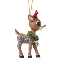 Rudolph Traditions by Jim Shore 6019113N Rudolph with Wreath Ornament