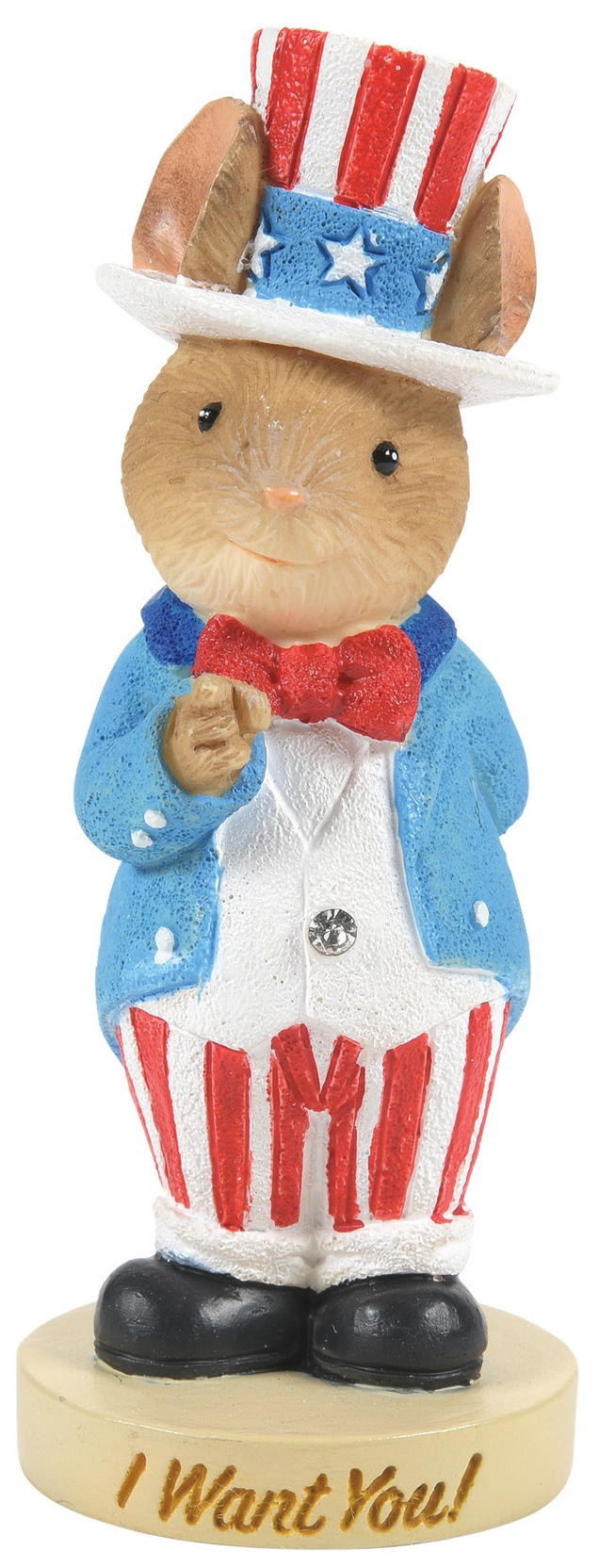 Tails with Heart 6008093 Uncle Sam Mouse Figurine