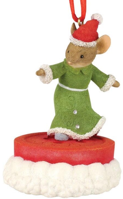 Tails with Heart 6011556 Button Boarder Mouse Ornament