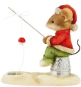 Tails with Heart 6006564 Mouse Ice Fishing Mouse Figurine