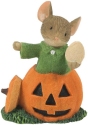 Tails with Heart 6010746 Pumpkin Carver Mouse Figurine