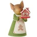 Tails with Heart 6013324N Gingerbread House Mouse Figurine