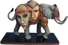 Tusk 13054 African Tribal Mask Figurine