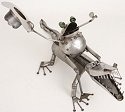 Yardbirds C296 Cowboy Toad Riding Alligator