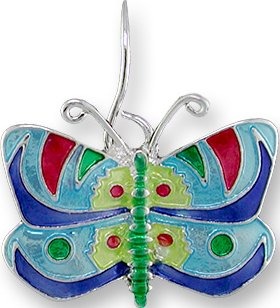 Zarah Co Jewelry 0101Z1P Calypso Butterfly Pendant on Chain