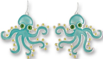 Zarah Co Jewelry 0110Z1 Calypso Octopus Earrings