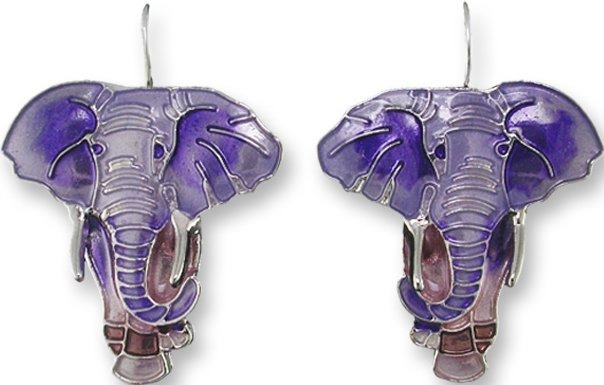 Zarah Co Jewelry 0703Z1 Elephant Earrings