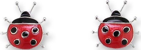 Zarah Co Jewelry 1303Z1 Spotted Ladybug Earrings