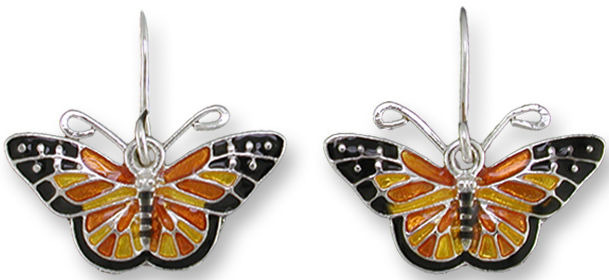 Zarah Co Jewelry 2136Z1 Monarch Butterfly Dangle Earrings