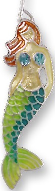 Zarah Co Jewelry 2148Z1P Little Mermaid Pendant on Chain