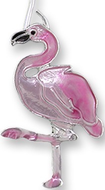 Zarah Co Jewelry 2159Z1P Caribbean Flamingo Pendant on Chain