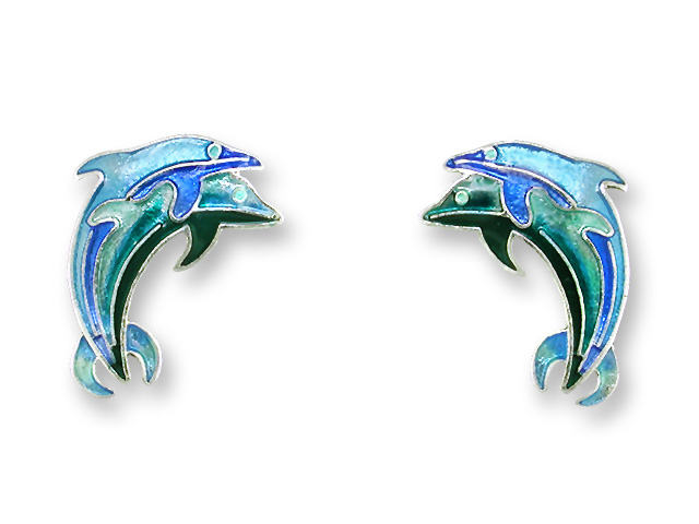 Zarah Co Jewelry 2201Z1 Dancing Dolphins Earrings