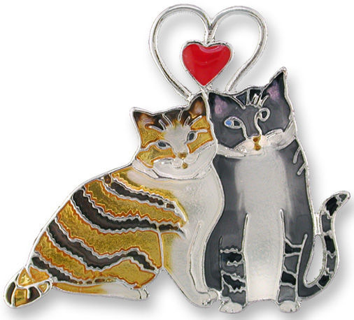 Zarah Co Jewelry 2601Z2 Love Kitties Cat Pin