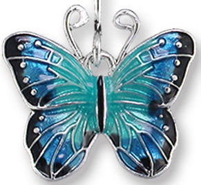 Zarah Co Jewelry 2905Z1P Blue Morpho Butterfly Pendant