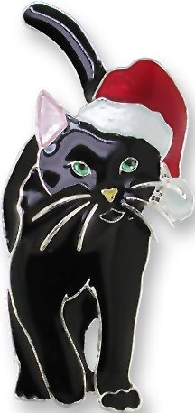 Zarah Co Jewelry 2927Z2P Holiday Cat Pin