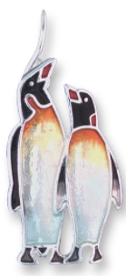 Zarah Co Jewelry 2928Z1P Penguins Pendant on Chain