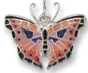 Zarah Co Jewelry 3203Z1P Pink Madagascar Butterfly Pendant