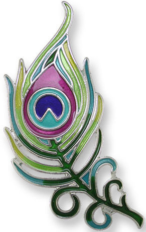 Zarah Co Jewelry 3212Z2P Peacock Feather Pin