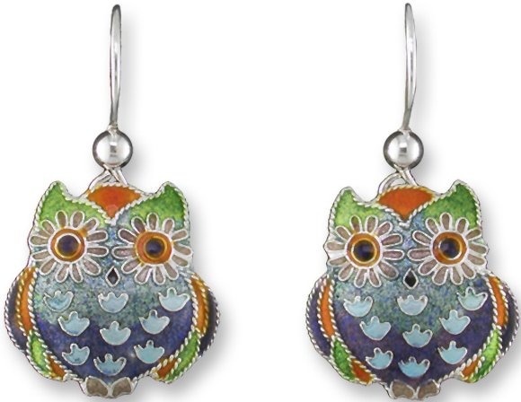 Zarah Co Jewelry 323101 Wide-Eyed Owl Earrings