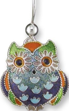 Zarah Co Jewelry 323101P Wide-Eyed Owl Pendant