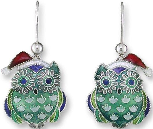 Zarah Co Jewelry 323191 Christmas Hoot Earrings