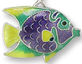 Zarah Co Jewelry 324001P Tropical Angelfish Pendant