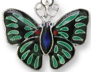 Zarah Co Jewelry 324901P Apollo Metalmark Butterfly Pendant