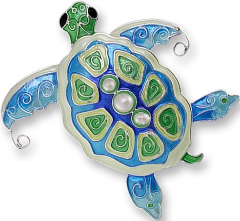 Zarah Co Jewelry 3302Z2P Pearly Turtle Pin