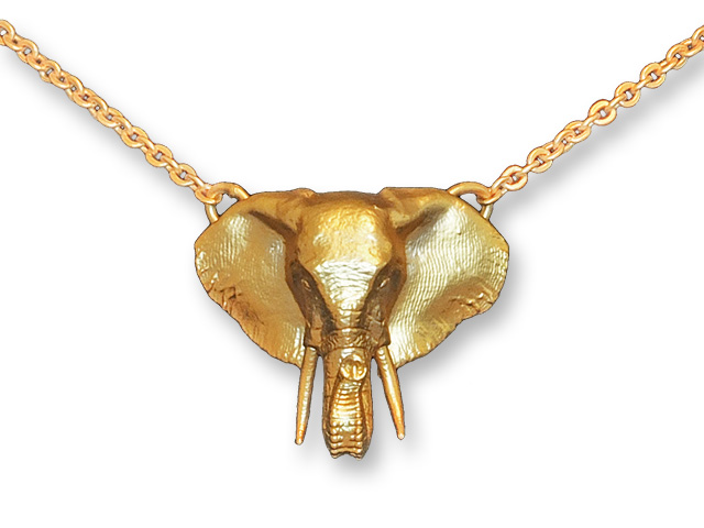 Zarah Co Jewelry 8901G7 Elephant Gold Necklace
