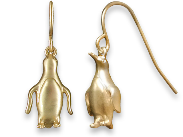 Zarah Co Jewelry 8907G1 Penguin Gold Earrings