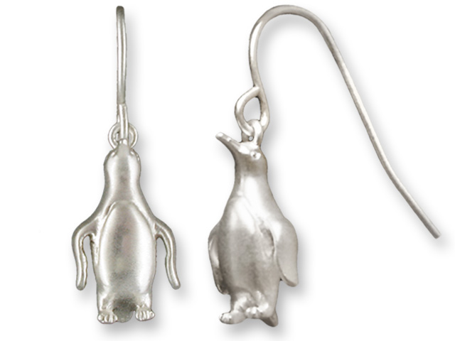 Zarah Co Jewelry 8907S1 Penguin Silver Earrings