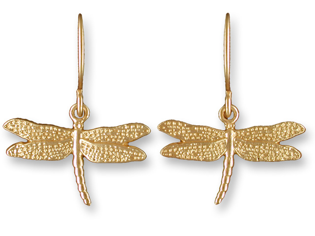 Zarah Co Jewelry 8909G1N Dragonfly Gold Earrings