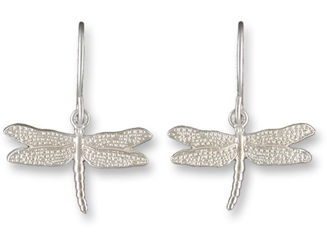 Zarah Co Jewelry 8909S1N Dragonfly Silver Earrings