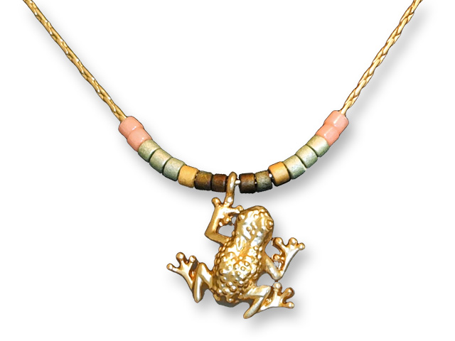 Zarah Co Jewelry 8910G7N Frog Gold Necklace