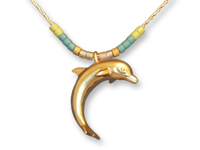Zarah Co Jewelry 8911G7 Dolphin Gold Necklace
